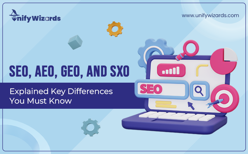 SEO, AEO, GEO, and SXO Explained: Key Differences You Must Know